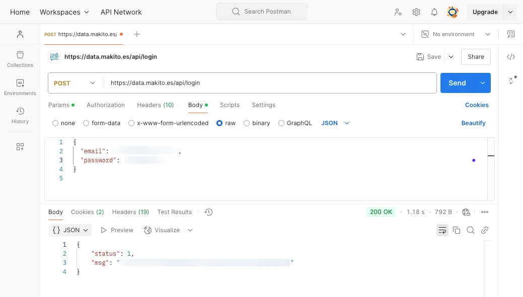 Gestión de tokens JWT para autenticación segura en la API de Makito